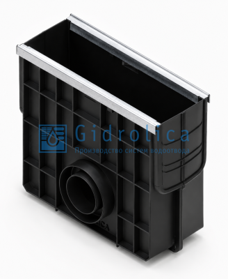 Пескоуловитель Gidrolica Standart Plus (Стандарт Плюс) ПУ-15.19,6.44 - пластиковый универсальный для лотков пластиковых DN150 (усиленный)