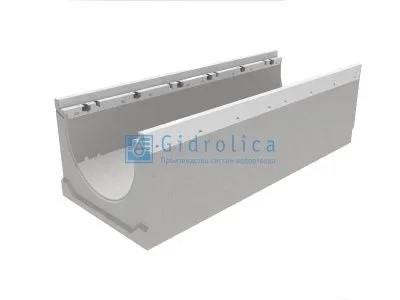 Лоток водоотводный бетонный коробчатый (СО-300мм), с оцинкованной насадкой, с уклоном 0,5% КUу 100.39,9 (30).48(41) - BGZ-V, № 17