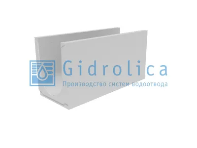 Лоток водоотводный бетонный коробчатый (СО-300мм), с уклоном 0,5%  КUу 100.39,4(30).49,5(42,5) - BGU, № 20
