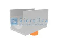 Лоток водоотводный бетонный коробчатый (СО-500мм), с водосливом КUв 100.65(50).57,5(48,5) - BGU-XL, № 25-0