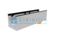 Лоток водоотводный бетонный коробчатый (СО-200мм), с чугунной насадкой, с водосливом КUв 100.29,8 (20).27(20) - BGZ-S, № -5-0