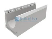 Лоток водоотводный бетонный коробчатый (СО-200мм), с оцинкованной насадкой, с уклоном 0,5% КUу 100.29,8 (20).26(19) - BGZ-V, № -8